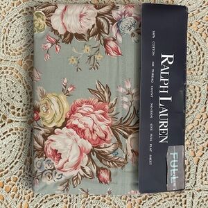 Ralph Lauren Pink and Cream Floral Sheet